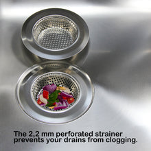 Load image into Gallery viewer, Kudret Kitchen Sink Strainer 304 Stainless Steel Sink Drain Strainer, 4,3" Large Rim for Standard Drainers