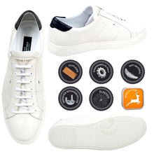 Load image into Gallery viewer, Corrente Sneakers Herren Schnürhalbschuhe Hirschleder Weiss