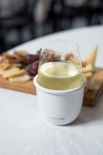 Load image into Gallery viewer, Coolvino Chilling Sleeve with Crystal Stemless Glass - White, 12.5 oz