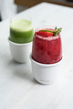 Load image into Gallery viewer, Coolvino Chilling Sleeve with Crystal Stemless Glass - White, 12.5 oz