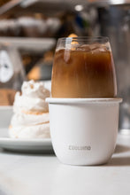 Load image into Gallery viewer, Coolvino Chilling Sleeve with Crystal Stemless Glass - White, 12.5 oz