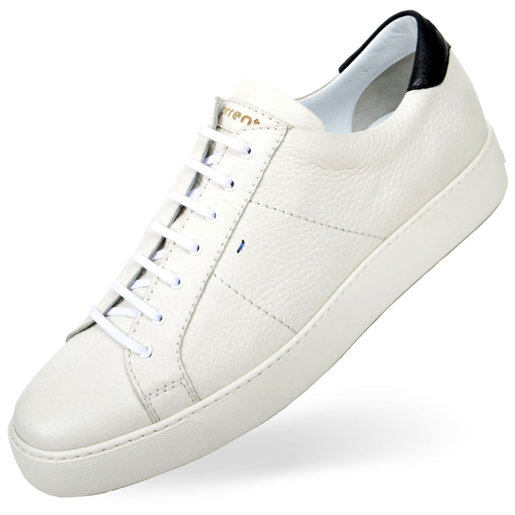 Corrente Sneakers Herren Schnürhalbschuhe Hirschleder Weiss