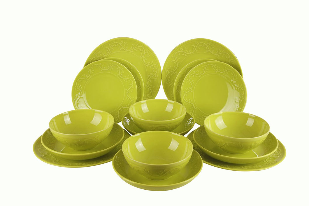 IVY 16 PCS GREEN DINNER SET